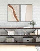 vidaXL Конзолна маса кафяв дъб 180x30x75 см инженерно дърво и желязо