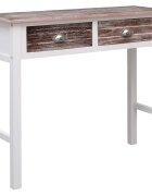 vidaXL Конзолна маса кафява 90x30x77 cм дърво