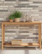 vidaXL Конзолна маса Кафяво 110 x 40 x 75 cm Солидно тиково дърво