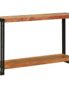 vidaXL Конзолна маса Кафяво 120 x 33 x 75 см Солидно акациево дърво