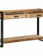 vidaXL Конзолна маса Кафяво 120 x 33 x 75 см Солидно мангово дърво