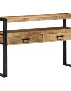 vidaXL Конзолна маса Кафяво 120 x 33 x 75 см Солидно мангово дърво
