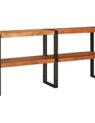 vidaXL Конзолна маса Кафяво 160 x 33 x 75 см Солидно акациево дърво