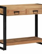 vidaXL Конзолна маса Кафяво 90 x 33 x 75 см Солидно акациево дърво