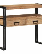 vidaXL Конзолна маса Кафяво 90 x 33 x 75 см Солидно акациево дърво