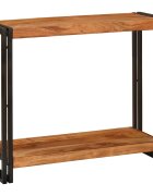vidaXL Конзолна маса Кафяво 90 x 33 x 75 см Солидно акациево дърво
