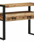 vidaXL Конзолна маса Кафяво 90 x 33 x 75 см Солидно мангово дърво