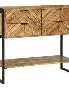 vidaXL Конзолна маса Кафяво 90 x 35 x 80 см Солидно акациево дърво