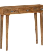 vidaXL Конзолна маса мангово дърво масив 102x30x79 cм