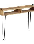 vidaXL Конзолна маса мангово дърво масив 115x35x76 cм
