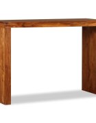 vidaXL Конзолна маса масивна дървесина с меден шишам 110x40x76 см