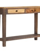 vidaXL Конзолна маса масивно дърво винтидж 118x30x80 cм