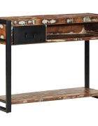 vidaXL Конзолна маса многоцветна 100x35x75 см масивна дървесина регенерирана