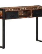 vidaXL Конзолна маса многоцветна 100x35x75 см масивна дървесина регенерирана