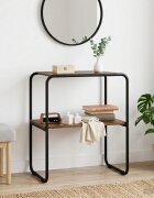 vidaXL Конзолна маса Опушен дъб 100 x 425 x 70 см Инженерна дървесина