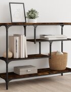 vidaXL Конзолна маса опушен дъб 100x30x75 см инженерно дърво