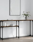 vidaXL Конзолна маса опушен дъб 145x225x75 см инженерно дърво
