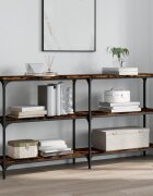 vidaXL Конзолна маса опушен дъб 150x29x75 см инженерно дърво