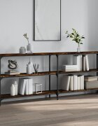 vidaXL Конзолна маса опушен дъб 200x29x75 см инженерно дърво