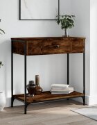 vidaXL Конзолна маса опушен дъб 75x345x75 см инженерно дърво