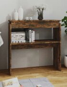 vidaXL Конзолна маса опушен дъб 80x30x80 см инженерно дърво