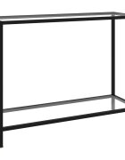 vidaXL Конзолна маса прозрачна 100x35x75 cм закалено стъкло