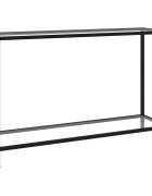 vidaXL Конзолна маса прозрачна 120x35x75 cм закалено стъкло