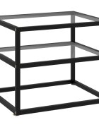 vidaXL Конзолна маса прозрачна 50x40x40 cм закалено стъкло