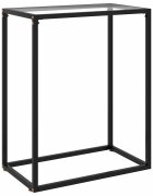 vidaXL Конзолна маса прозрачна 60x35x75 cм закалено стъкло