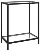 vidaXL Конзолна маса прозрачна 60x35x75 cм закалено стъкло