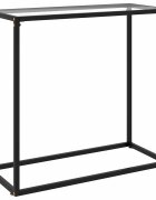 vidaXL Конзолна маса прозрачна 80x35x75 cм закалено стъкло