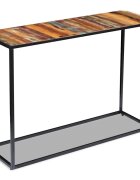 vidaXL Конзолна маса регенерирано дърво масив 110x35x76 см