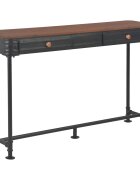 vidaXL Конзолна маса с 2 чекмеджета 120x30x75 см чам масив