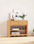 vidaXL Конзолна маса с чекмедже с рафт Drammen Дъб 895 x 37 x 73 см