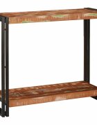 vidaXL Конзолна маса с рафт 90 x 33 x 75 см Солидно възстановено дърво
