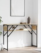 vidaXL Конзолна маса с рафт дъб сонома 105x30x75 см инженерно дърво