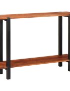 vidaXL Конзолна маса с рафт Кафяв и черен 110 x 30 x 75 см