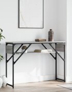 vidaXL Конзолна маса с рафт сив сонома 105x30x75 см инженерно дърво
