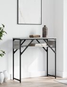 vidaXL Конзолна маса с рафт сив сонома 75x30x75 см инженерно дърво
