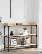 vidaXL Конзолна маса с рафтове сонома дъб 100x30x80 cм