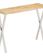 vidaXL Конзолна маса с жив ръб 105x33x76 см масивно мангово дърво