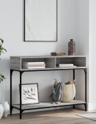 vidaXL Конзолна маса сив сонома 100x305x75 см инженерно дърво