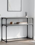 vidaXL Конзолна маса сив сонома 100x355x75 см инженерно дърво