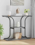 vidaXL Конзолна маса Сив Сонома 101 x 35 x 805 см Инженерна дървесина