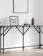 vidaXL Конзолна маса сив сонома 140x23x75 см инженерно дърво