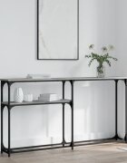 vidaXL Конзолна маса сив сонома 145x225x75 см инженерно дърво