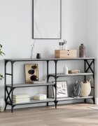 vidaXL Конзолна маса сив сонома 150x29x765 см инженерно дърво
