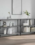 vidaXL Конзолна маса сив сонома 200x29x75 см инженерно дърво
