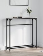vidaXL Конзолна маса сив сонома 75x195x75 см инженерно дърво