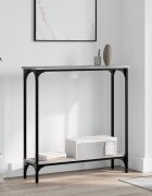 vidaXL Конзолна маса сив сонома 75x225x75 см инженерно дърво